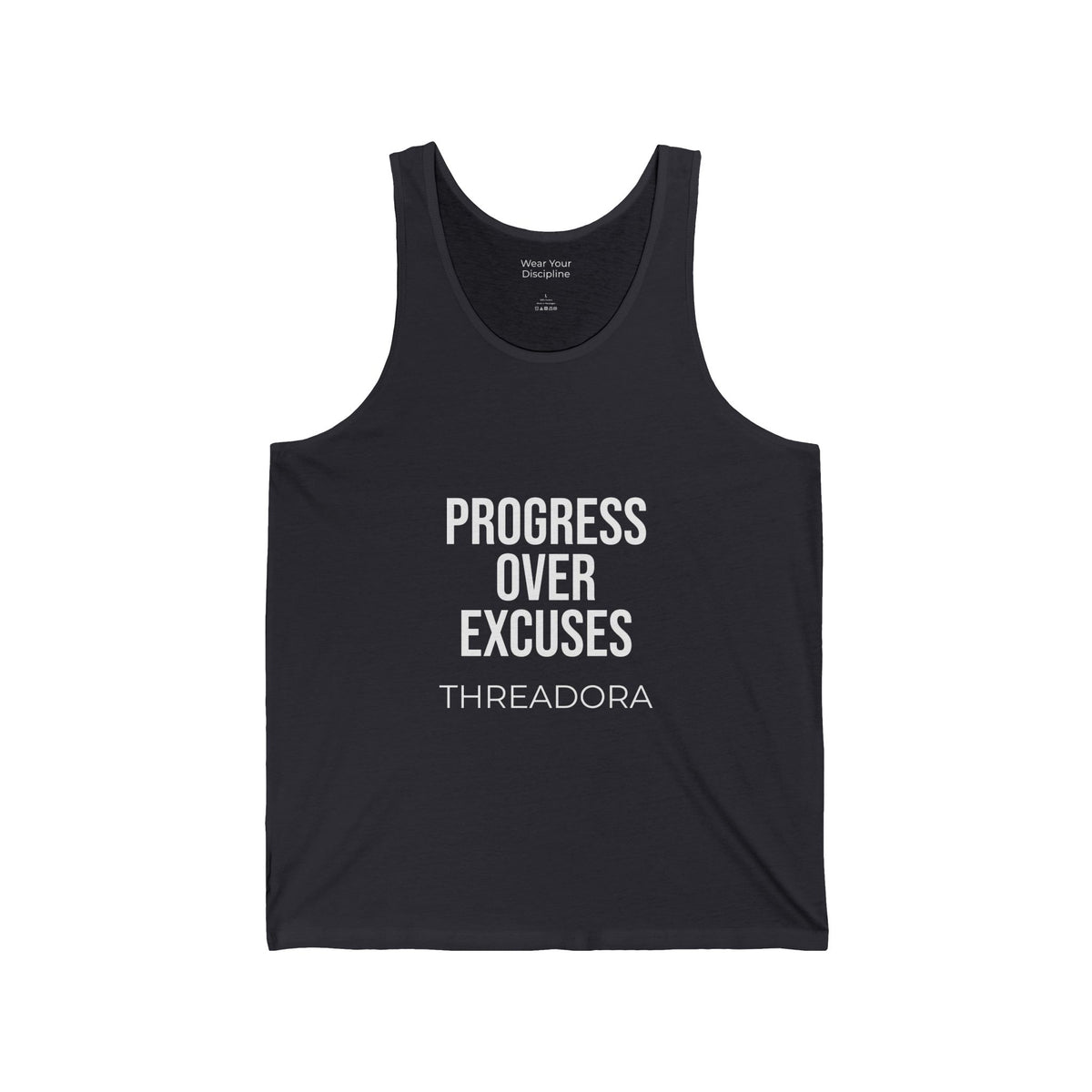 Progress Over Excuses Tank Top — Motivational Gym Fitness Tank