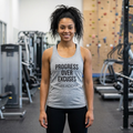 Progress Over Excuses Tank Top — Motivational Gym Fitness Tank
