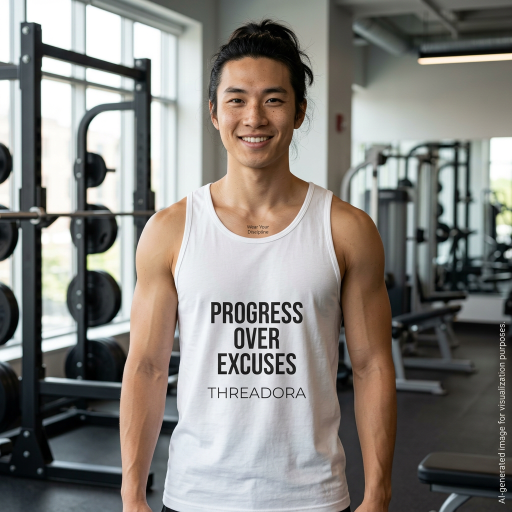 Progress Over Excuses Tank Top — Motivational Gym Fitness Tank